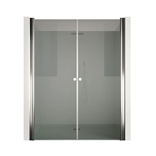 Nischendusche Grau 195 cm x 100-105 cm x 6 mm | ESG | Nano | Duschtür von DURASHOWER