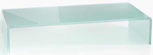 DURATABLE® Wohnzimmertisch aus Glas Satiniert 550 mm x 250 mm x 110 mm Glastisch LCD TV Aufsatz Fernsehtisch TV Tisch von DURATABLE