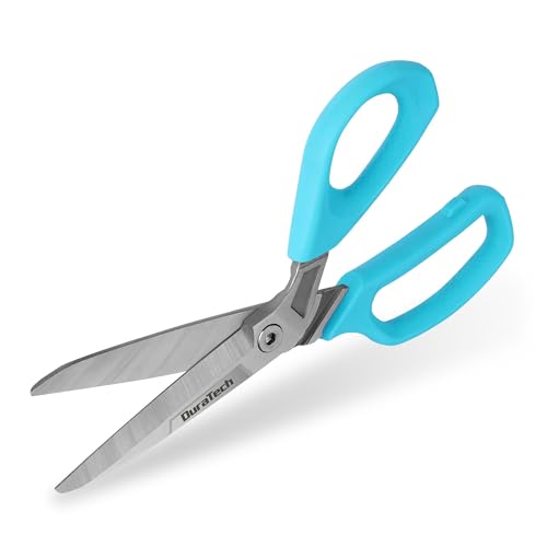 DURATECH Hochleistungsschere 25cm, Multifunktionale Schere aus CrV Stahl, Universalschere Stoffschere mit gezahnten Klingen für Karton, Stoff, Teppich, Papier DURATECH Hochleistungsschere 25cm, Multifunktionale Schere aus CrV Stahl, Universalschere Stoffschere mit gezahnten Klingen für Karton, Stoff, Teppich, Papier von DURATECH