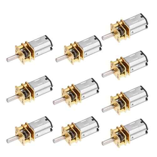 DC Schneckengetriebemotor 10 Stück GA12-N20 DC 3 V/6 V/12 V N20 Mini Micro Metal Gear Motor mit Zahnrad DC Motoren DIY Kit(3V 30RPM) von DURAVIK
