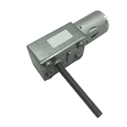 DC Schneckengetriebemotor 4632–370 Volt DC Schneckengetriebe, M6-Schraube, Schaftlänge 50 mm, 24 V Schneckengetriebemotoren, umgekehrter Untersetzungsmotor, selbstsichernd(Package D,66rpm) von DURAVIK