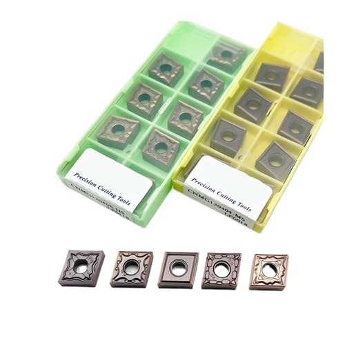 Hartmetall Wendeeinsätze CNMG120404 CNMG120408 Arbide Einsätze Drehen Insert CNC Drehmaschine Klinge for Edelstahl Drehmaschine Cutter(100PCS,LF6118,CNMG120404-MA) von DURAVIK