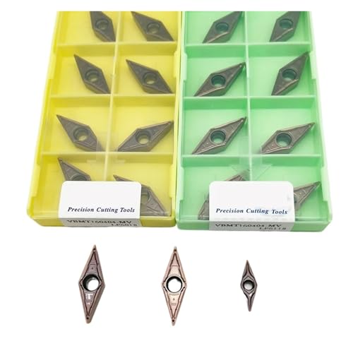 Hartmetall Wendeeinsätze VBMT110304 VBMT110308 VBMT160404 VBMT160408 Hartmetall-Einsatzfräser VBMT LF6018 LF6118 CNC-Drehwerkzeug(VBMT110308 MV LF6018,100PCS) von DURAVIK