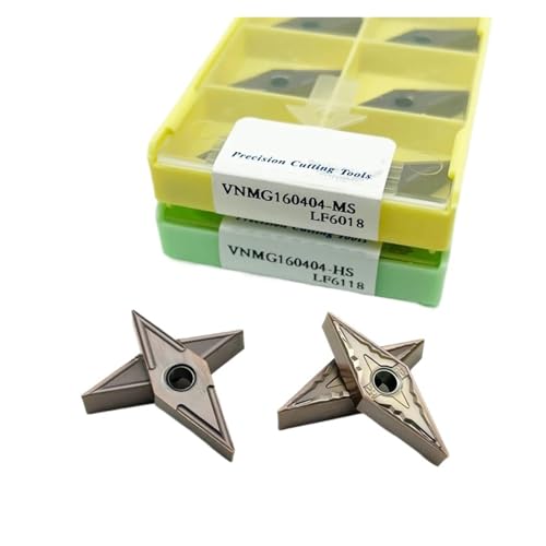 Hartmetall Wendeeinsätze VNMG160404 VNMG160408 Hartmetall Einsätze Drehen Insert CNC Drehmaschine Klinge for Edelstahl Drehmaschine Cutter(100PCS,VNMG160404-HS LF6018) von DURAVIK