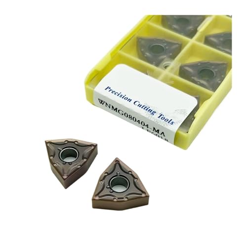 Hartmetall Wendeeinsätze WNMG080404 WNMG080408 Hartmetall Einsätze CNC Drehmaschine Schneiden Werkzeug Drehen Einsatz for Edelstahl Drehmaschine Werkzeug(WNMG080404-MS LF6018,100PCS) von DURAVIK