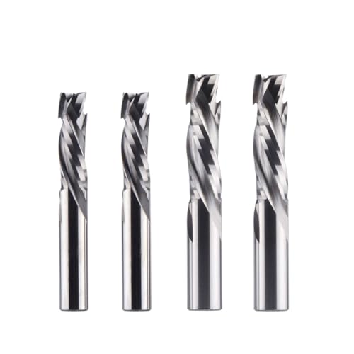 Schaftfräser Kompressionsmühle Downcut 3 Flöten Spirale CNC Werkzeug Hartmetall-Schaftfräser Fräser(1pc,SP3FC-D3.1-L22) von DURAVIK