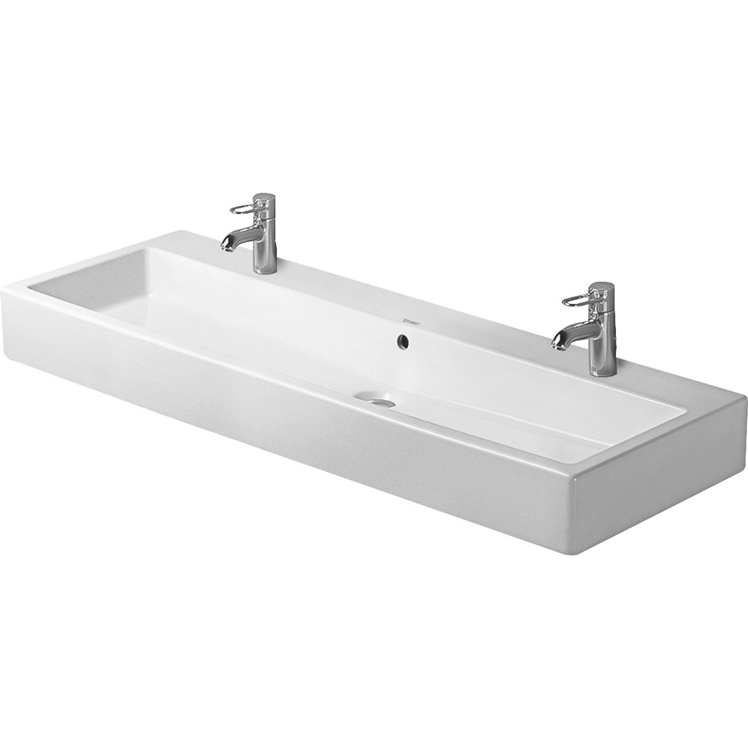 DU Waschtisch Vero 1200 mm mit ÜL, mit HLB, 2 HL, weiß von DURAVIT