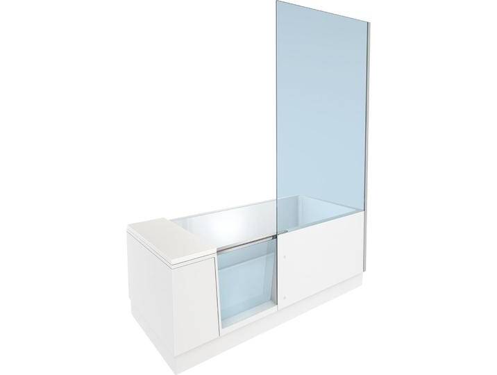 Duravit, Badewanne, Shower + Bath Badewanne mit Tür, Nischenversion, Glas rechts, DuroCast Plus, Weiss Matt (285 l, 170 cm, 75 cm) von DURAVIT