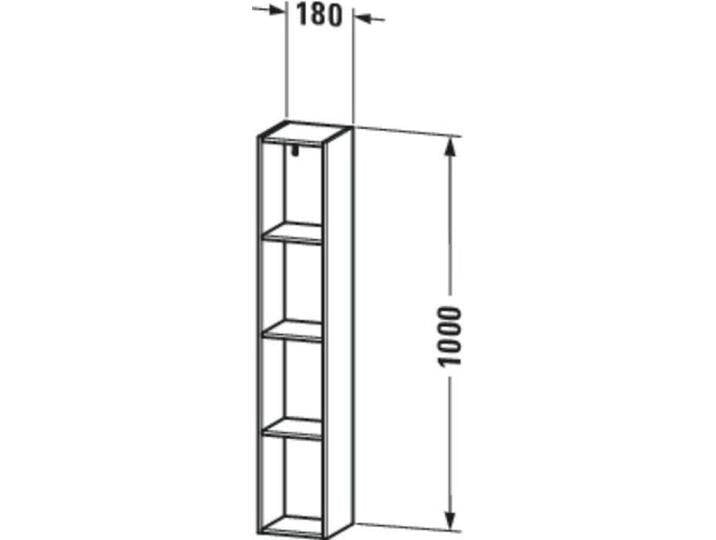 Duravit, Badezimmerregal, Regalelement L-CUBE 180x180x1000mm weiss hochglanz von DURAVIT