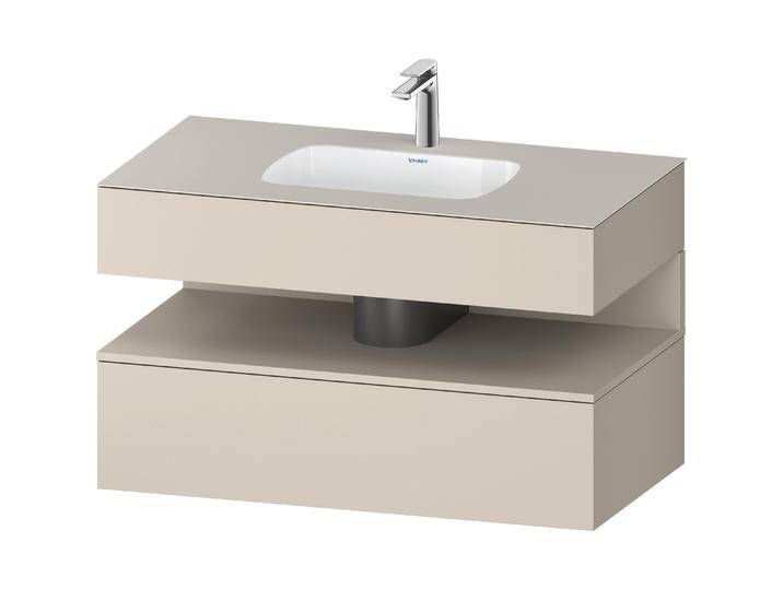 Duravit, Badmöbelset, Qatego Einbauwaschtisch mit Konsolenwaschtischunterbau, 1000x550x600mm, Nische Taupe Superma Duravit, Badmöbelset, Qatego Einbauwaschtisch mit Konsolenwaschtischunterbau, 1000x550x600mm, Nische Taupe Superma von DURAVIT