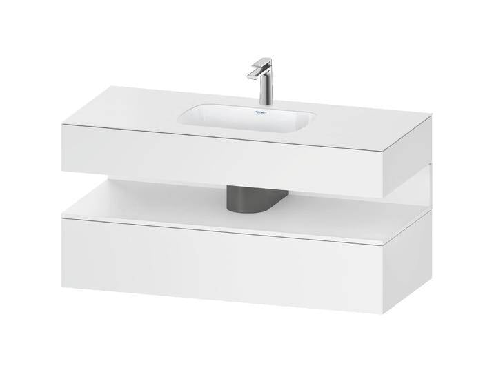 Duravit, Badmöbelset, Qatego Einbauwaschtisch mit Konsolenwaschtischunterbau, 1200x550x600mm, Nische Weiss Matt von DURAVIT
