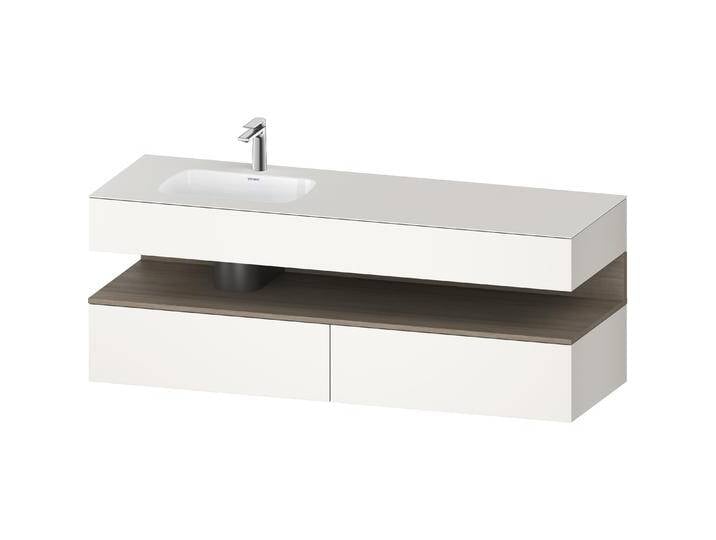 Duravit, Badmöbelset, Qatego Einbauwaschtisch mit Konsolenwaschtischunterbau, 1600x550x600mm, Nische Eiche Terra von DURAVIT