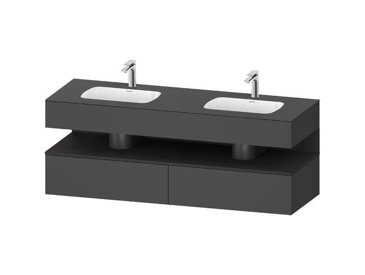 Duravit, Badmöbelset, Qatego Einbauwaschtisch mit Konsolenwaschtischunterbau, 1600x550x600mm, Nische Graphit Super Duravit, Badmöbelset, Qatego Einbauwaschtisch mit Konsolenwaschtischunterbau, 1600x550x600mm, Nische Graphit Super von DURAVIT