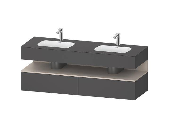 Duravit, Badmöbelset, Qatego Einbauwaschtisch mit Konsolenwaschtischunterbau, 1600x550x600mm, Nische Taupe Matt, D Duravit, Badmöbelset, Qatego Einbauwaschtisch mit Konsolenwaschtischunterbau, 1600x550x600mm, Nische Taupe Matt, D von DURAVIT