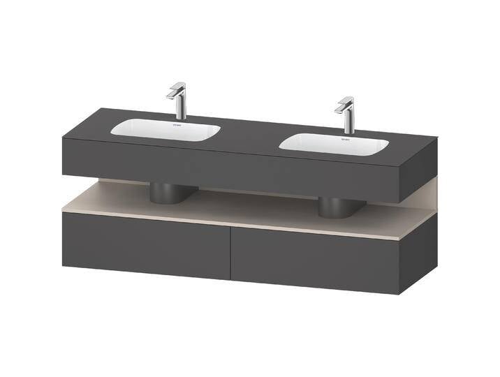 Duravit, Badmöbelset, Qatego Einbauwaschtisch mit Konsolenwaschtischunterbau, 1600x550x600mm, Nische Taupe Matt, D Duravit, Badmöbelset, Qatego Einbauwaschtisch mit Konsolenwaschtischunterbau, 1600x550x600mm, Nische Taupe Matt, D von DURAVIT