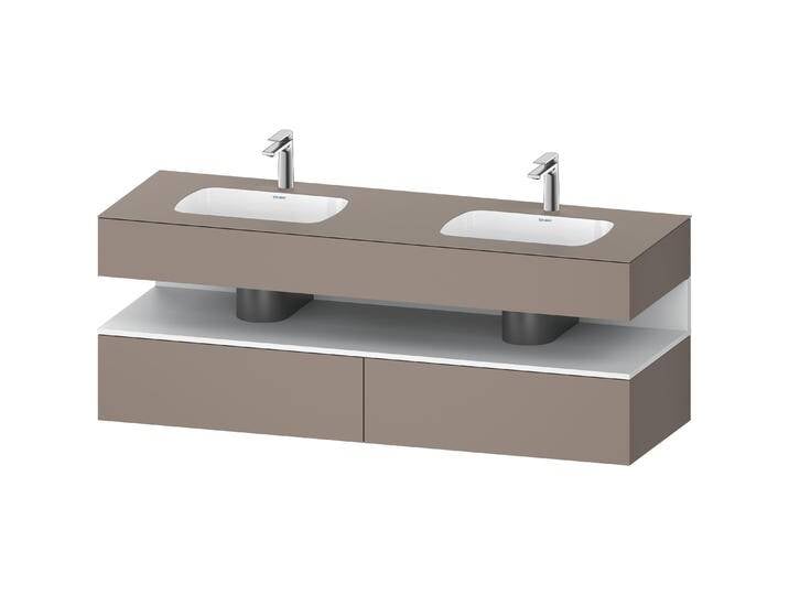 Duravit, Badmöbelset, Qatego Einbauwaschtisch mit Konsolenwaschtischunterbau, 1600x550x600mm, Nische Weiss Matt, D von DURAVIT