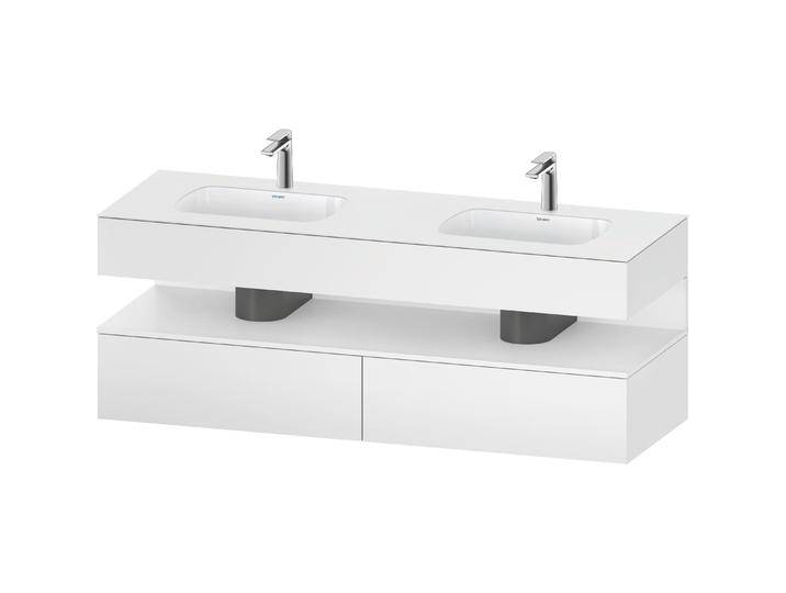 Duravit, Badmöbelset, Qatego Einbauwaschtisch mit Konsolenwaschtischunterbau, 1600x550x600mm, Nische Weiss Matt, D von DURAVIT