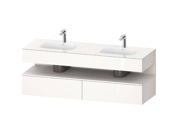 Duravit, Badmöbelset, Qatego Einbauwaschtisch mit Konsolenwaschtischunterbau, 1600x550x600mm, Nische Weiss Superma von DURAVIT