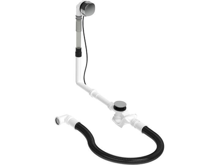 Duravit, Siphon, Ab-/Überlaufgarnitur QUADROVAL mit Wanneneinlauf chrom (Überlaufgarnitur, 1/2 ) von DURAVIT