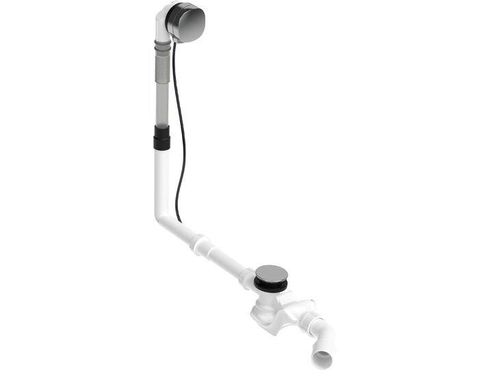 Duravit, Siphon, Ab-/Überlaufgarnitur QUADROVAL mit Wanneneinlauf chrom (Überlaufgarnitur, 1/2 ) von DURAVIT