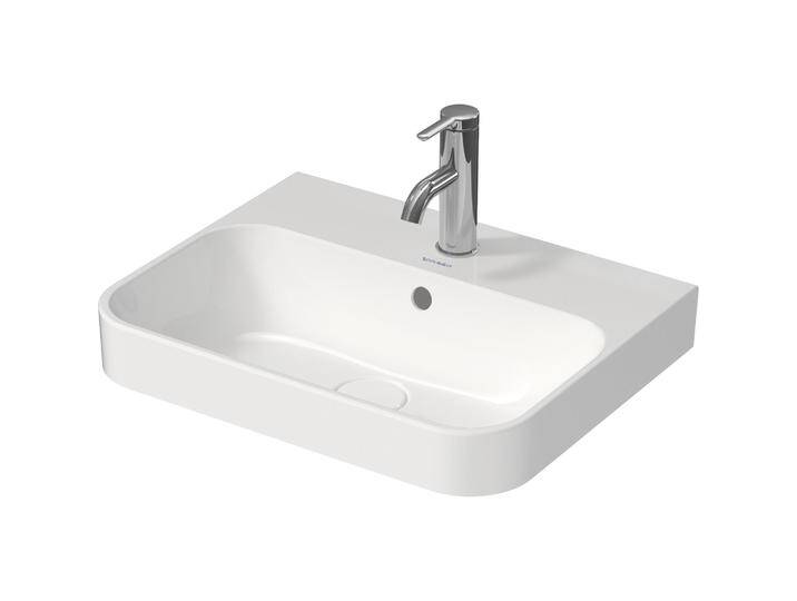 Duravit, Waschbecken, Aufsatzbecken HAPPY D.2 PLUS m ÜL m HLB 500x400mm o Hahnloch weiss WG (400 mm, 500 mm) von DURAVIT