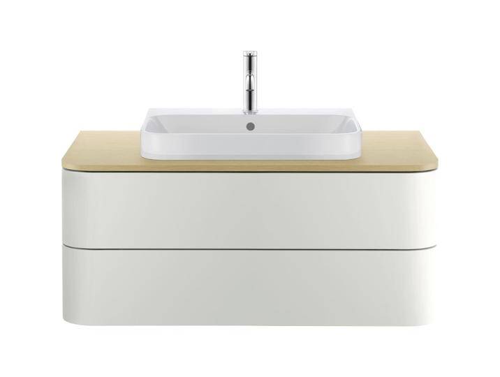 Duravit, Waschbecken, Aufsatzbecken HAPPY D.2 PLUS m ÜL m HLB 600x460mm 1 Hahnloch weiss WG (460 mm, 600 mm) von DURAVIT