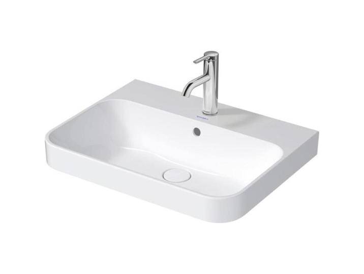 Duravit, Waschbecken, Aufsatzbecken HAPPY D.2 PLUS m ÜL m HLB 600x460mm o HL anthr matt WG (460 mm, 600 mm) von DURAVIT