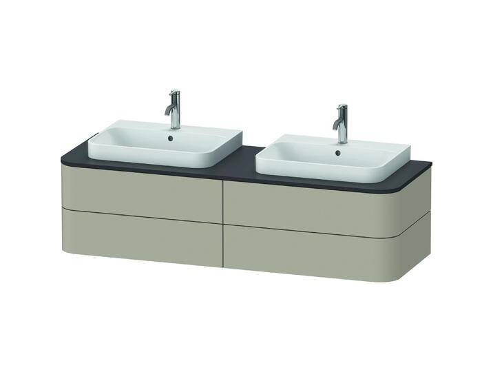 Duravit, Waschbeckenunterschrank, Happy D.2 Plus Waschtischunterbau für Konsole wandhängend, 1600x550 mm, 4 Schubkästen, f (160 x 55 x 41 cm) von DURAVIT