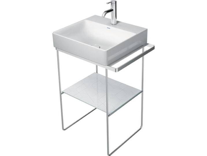 Duravit, Waschbeckenunterschrank, Metallkonsole DURASQUARE bodenst höhenv. +50mm f WT 235350 chr (56.5 x 45 x 79 cm) von DURAVIT