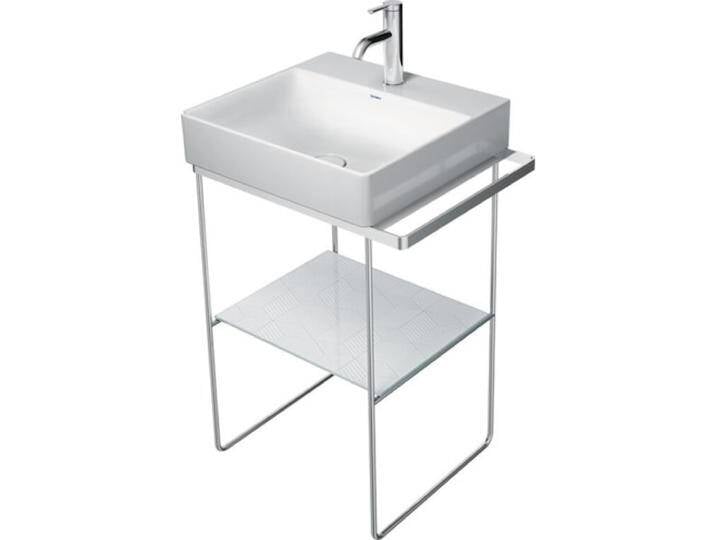 Duravit, Waschbeckenunterschrank, Metallkonsole DURASQUARE bodenst höhenv. +50mm f WT 235350 chr (56.5 x 45 x 79 cm) von DURAVIT