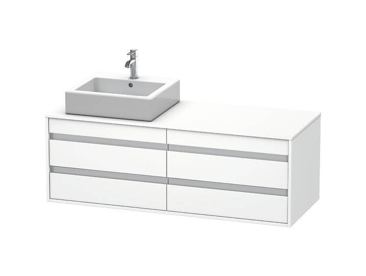 Duravit, Waschbeckenunterschrank, Waschtischunterbau KETHO 550x1400x496mm Becken links weiss matt von DURAVIT