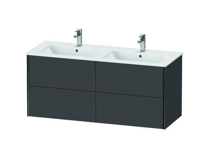 Duravit, Waschbeckenunterschrank, XViu 4129 Waschtischunterbau wandhängend, 4 Schubkästen, für Doppelwaschtisch ME by Starc (128 x 48 x 56 cm) von DURAVIT
