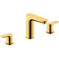 Duravit 3-Loch-Waschtischarmatur Wave Ausladung 129mm, Gold poliert von DURAVIT