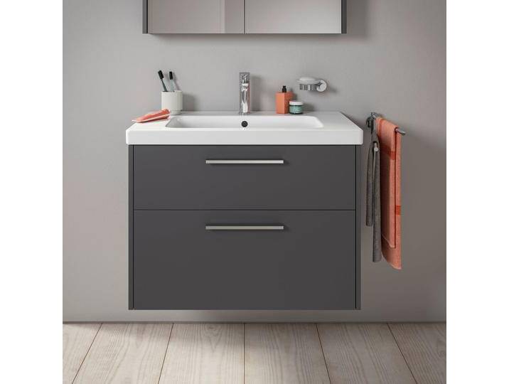 Duravit D-Code Waschtischunterbau 78,4 cm, 2 Auszüge, Griff chrom 2363362 von DURAVIT