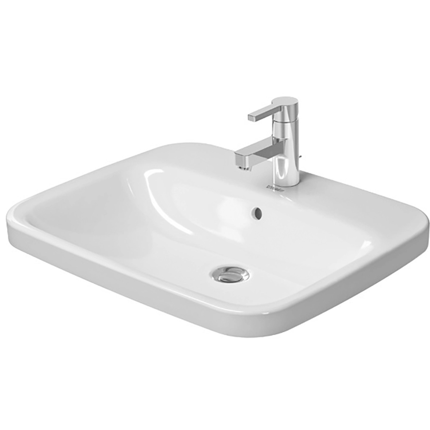 Duravit Einbauwaschbecken DuraStyle 61,5 cm mit Waschtisch + 1 Hahnloch Weiß WG von DURAVIT