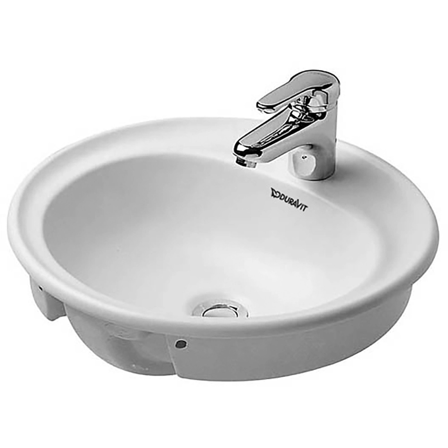 Duravit Einbauwaschbecken Manua 48 cm Weiß WG mit Waschtisch + 1 Hahnloch von DURAVIT