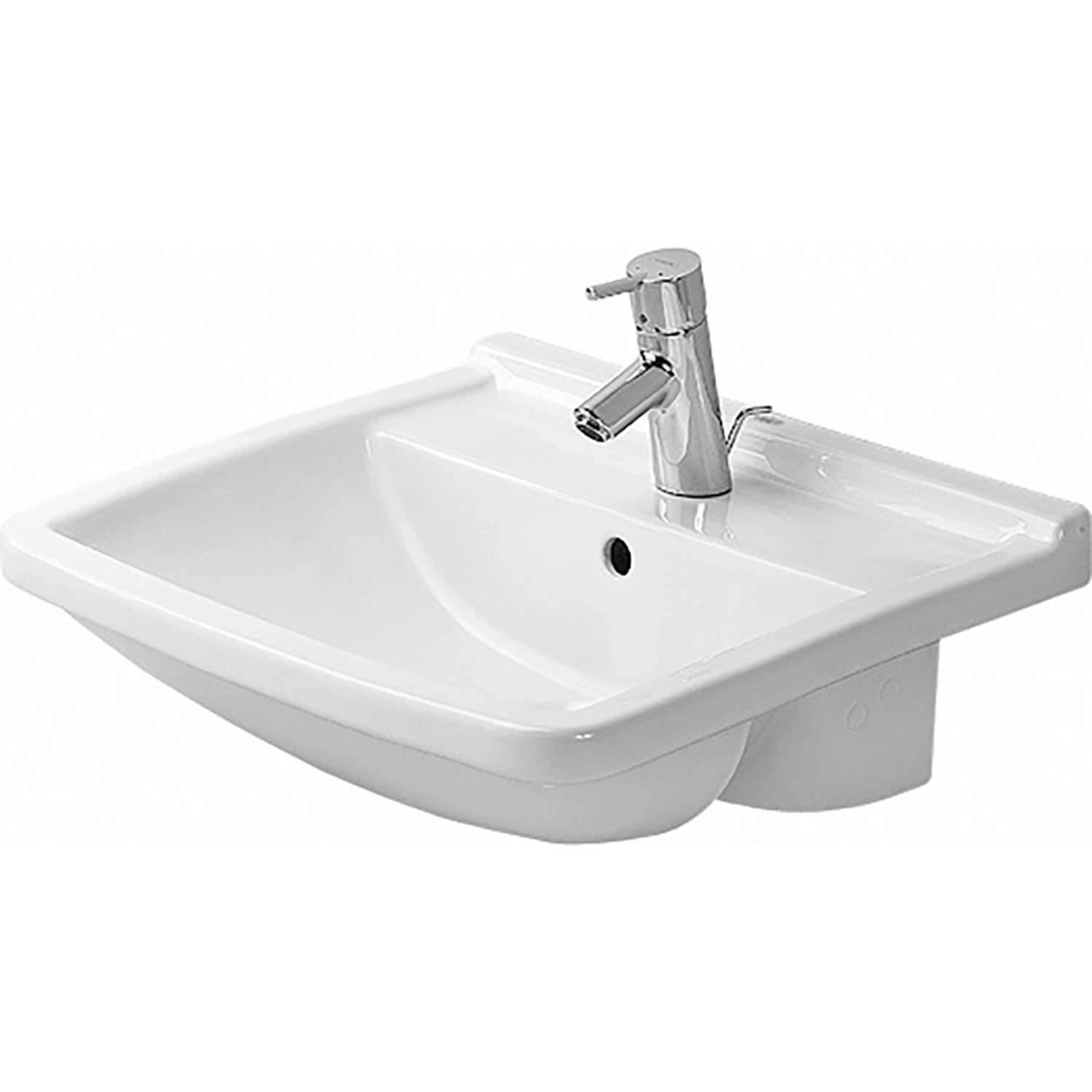 Duravit Einbauwaschbecken Starck 3 55 cm Weiß Halbeinbauwaschtisch + Hahnloch von DURAVIT