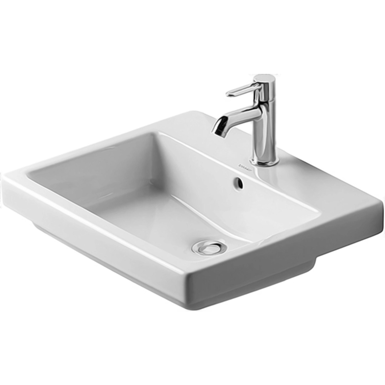 Duravit Einbauwaschbecken Vero 55 cm Weiß WG mit Waschtisch + 1 Hahnloch von DURAVIT