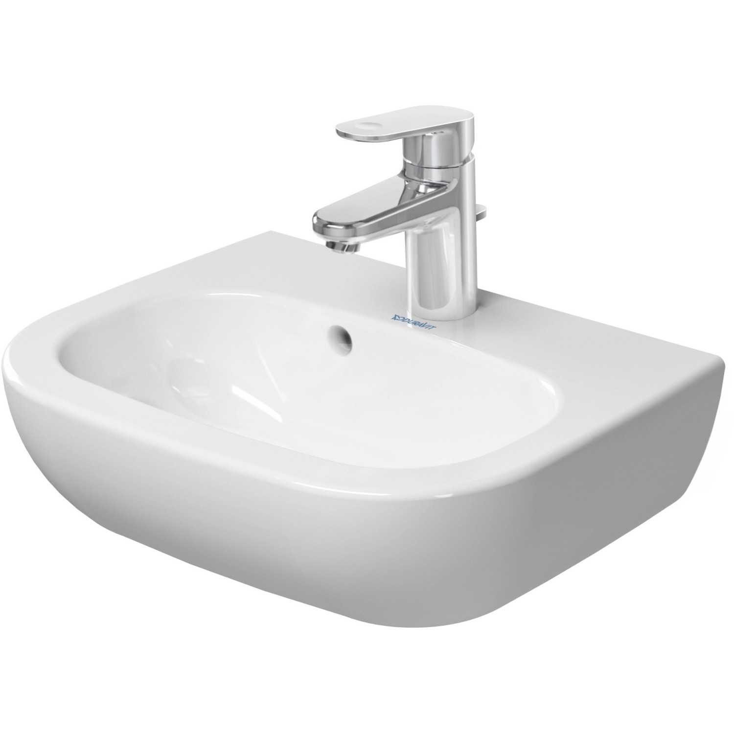 Duravit Handwaschbecken D-Code 45 cm Weiß mit Überlauf Duravit Handwaschbecken D-Code 45 cm Weiß mit Überlauf von DURAVIT