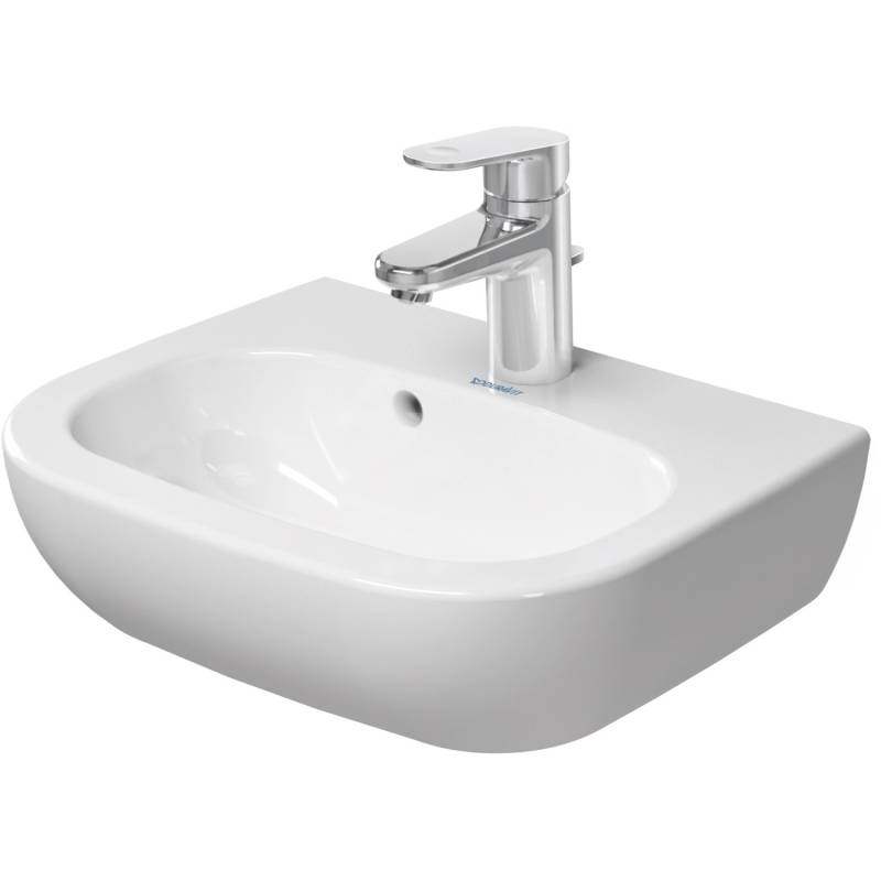 Duravit Handwaschbecken D-Code 45 cm Weiß mit Überlauf von DURAVIT