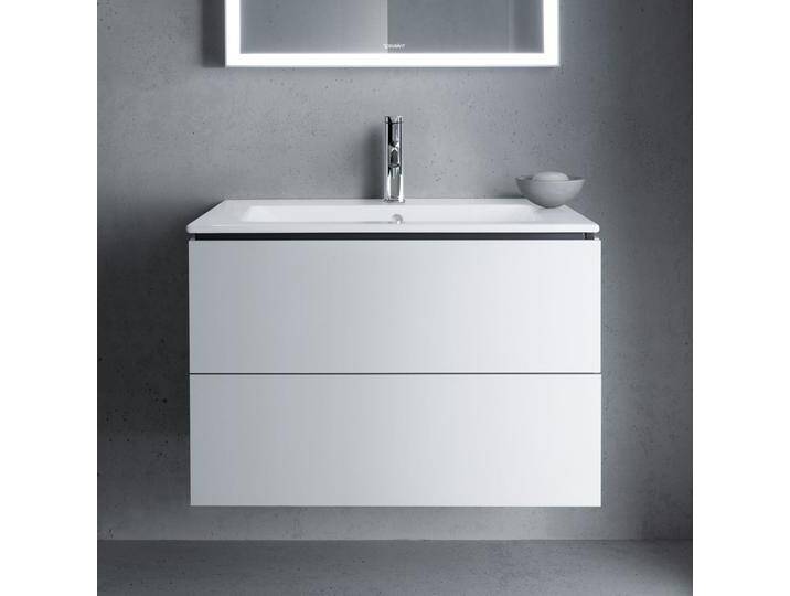 Duravit Me by Starck Waschtisch mit L-Cube Unterschrank 83 x 49 cm mit 2 Schubkästen 1469785 von DURAVIT