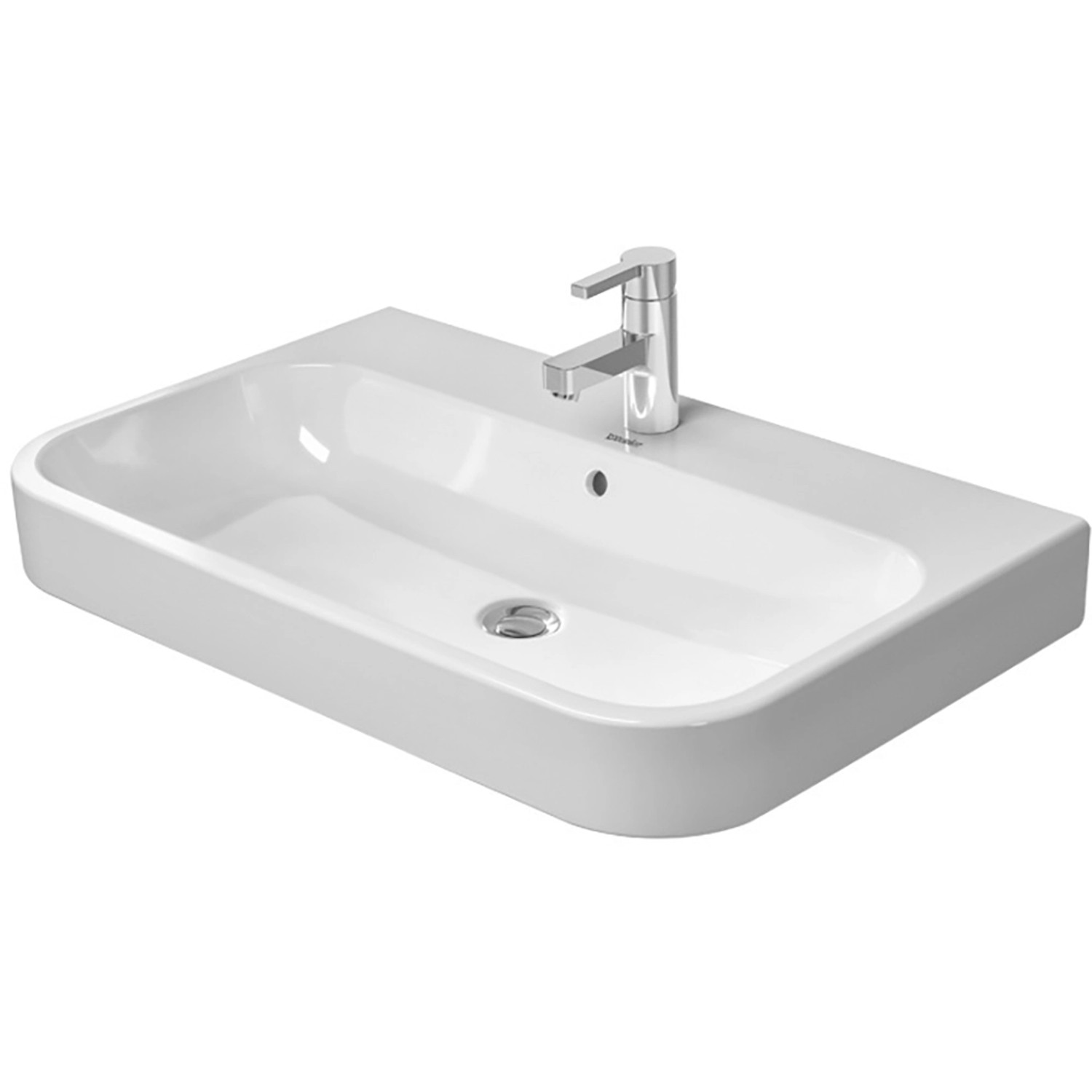 Duravit Möbelwaschbecken Happy D.2 100 cm Weiß Geschliffen mit 1 Hahnloch von DURAVIT