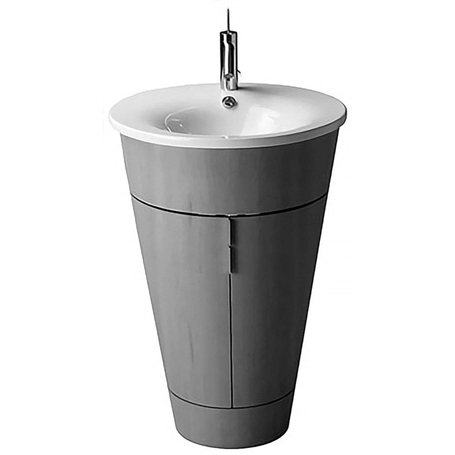 Duravit Möbelwaschbecken Starck 1 58 cm Weiß mit 1 Hahnloch für WTU S19520 von DURAVIT