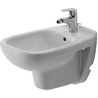 Duravit Wand-Bidet D-CODE mit Überlauf, Hahnlochbank, 355 x 545 mm, 1 Hahnloch weiß 2257150000 von DURAVIT