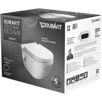 Duravit Wand-WC, Tiefspüler-Set Starck 3 mit WC-Sitz, weiß Duravit Wand-WC, Tiefspüler-Set Starck 3 mit WC-Sitz, weiß von DURAVIT