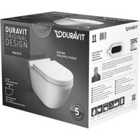 Duravit Wand-WC, Tiefspüler-Set Starck 3 mit WC-Sitz, weiß von DURAVIT