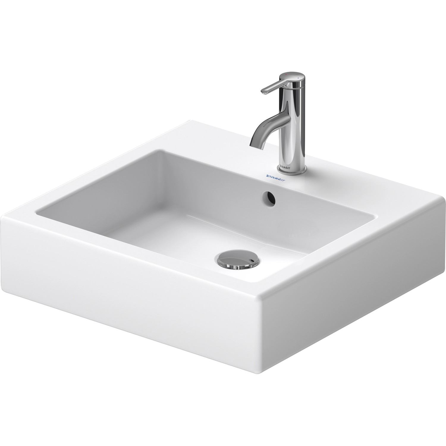 Duravit Waschbecken Vero 50 cm Weiß mit Überlauf + 1 Hahnloch von DURAVIT