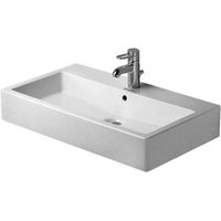 Duravit Waschtisch VERO mit Überlauf, Hahnlochbank, 800 x 470 mm, geschliffen 1 Hahnloch weiß von DURAVIT