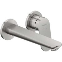 Duravit - Wave - Unterputz-Waschtischarmatur, 2-Loch-Montage, Edelstahl gebürstet WA1070004070 von DURAVIT