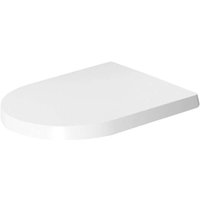 Duravit - me by Starck WC-Sitz Compact, Scharniere Edelstahl, ohne Absenkautomatik, Farbe: Innenfarbe Weiß, Außenfarbe Weiß Seidenmatt - 0020112600 von DURAVIT